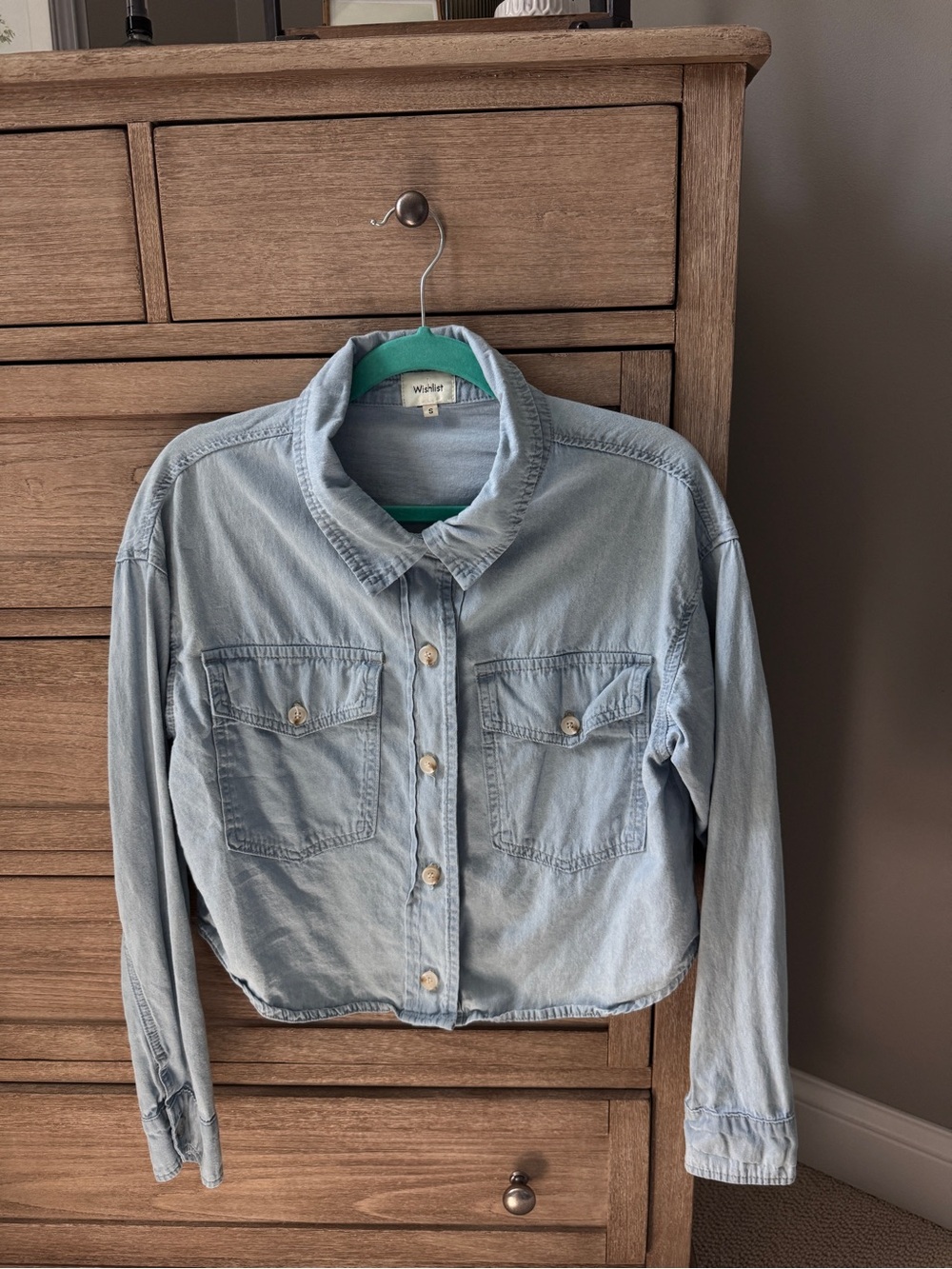 Light Wash Denim Shirt - Women's